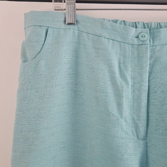 Sag Harbor 100% Silk Textured Blue Dress Pants Size 18 - Picture 3 of 9